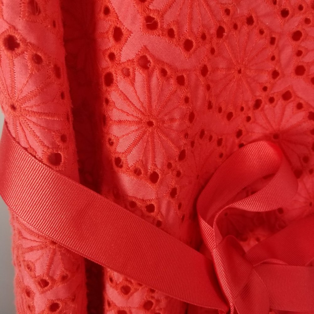 🌵Josephine Chaus Summer Floral Eyelet Dress sz 6 - Picture 6 of 8